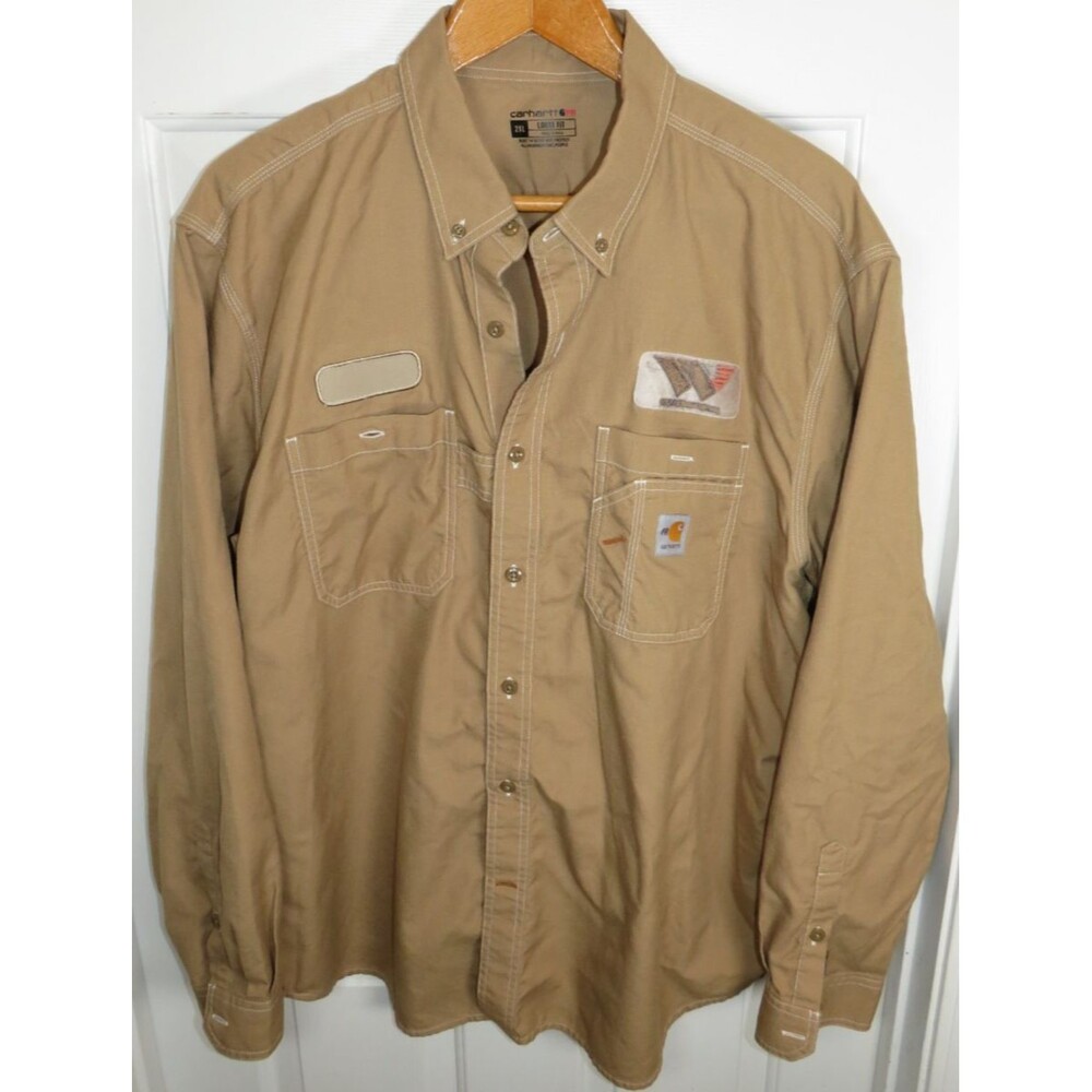 Carhartt FR Flame Resistant Loose Fit L/S CAT 2 Button-Up Shirt Men’s 2XL